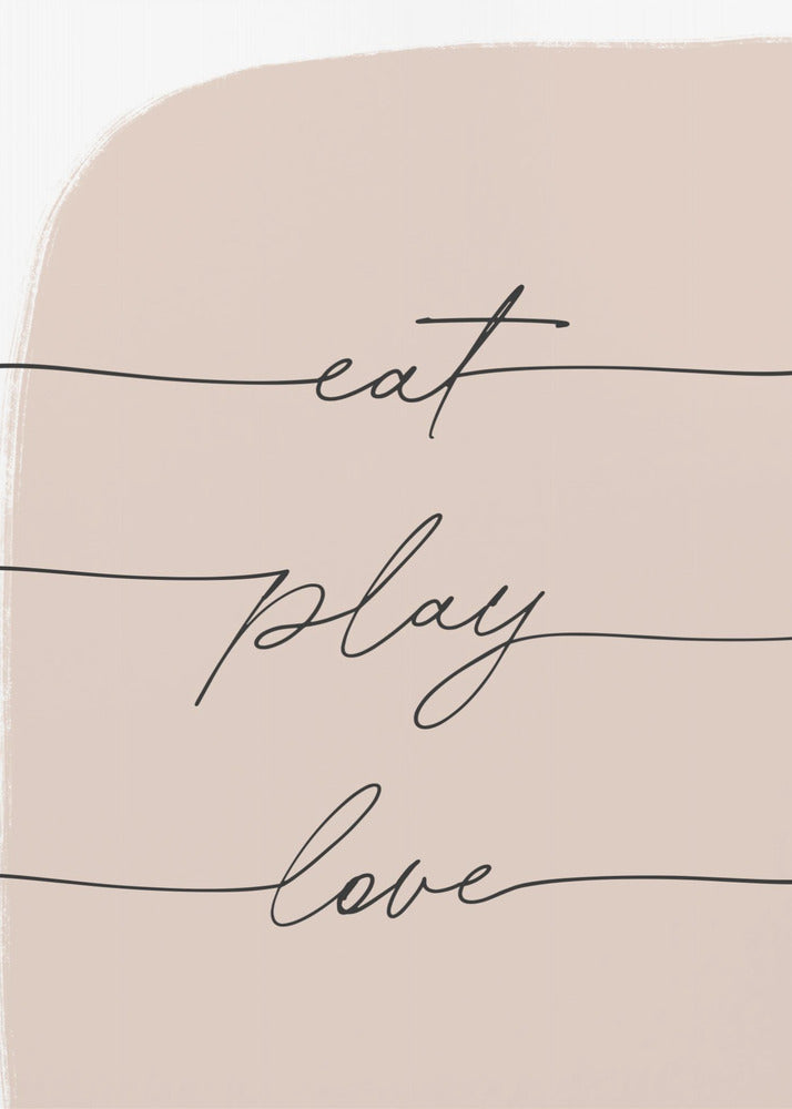 Essen, Spielen, Liebe | Leinwand