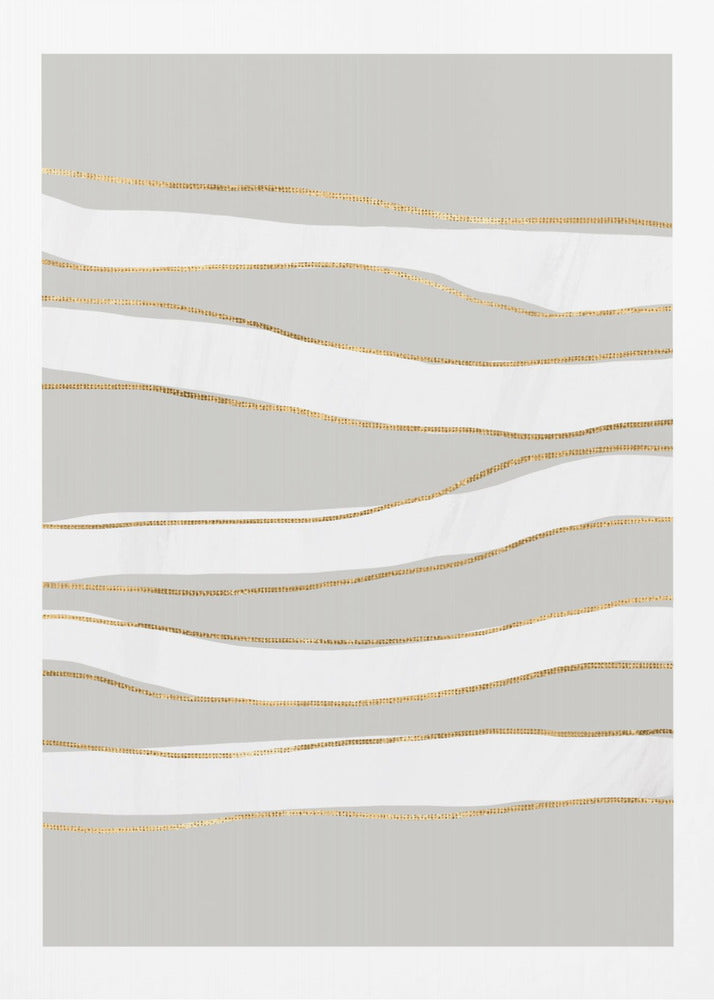 Vergoldete Wellen | Poster