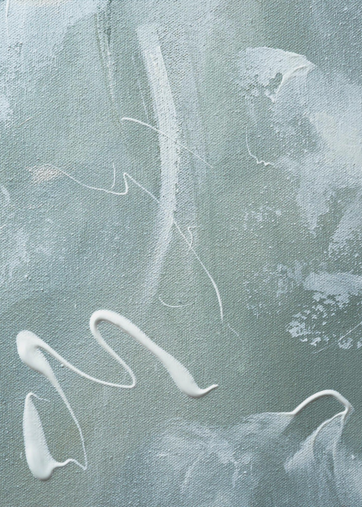 Grünes und weißes Acryl | Leinwand