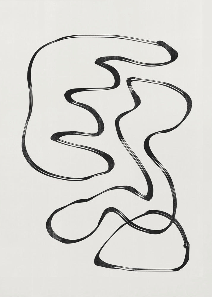 Curved Monochrome Paths | Poster