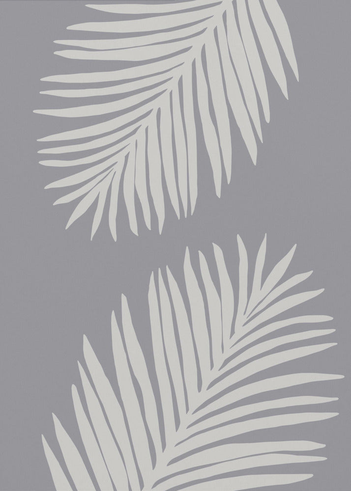 PALMBLATT 03 MITTELGRAU | Leinwand