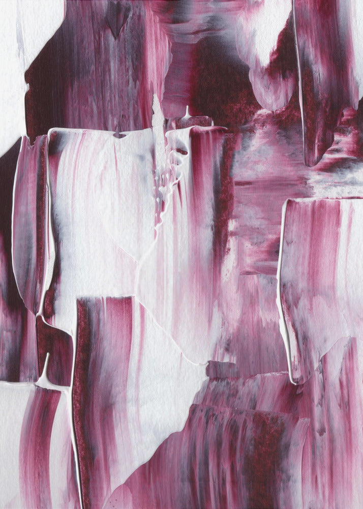 Purpurrote Pinselstriche | Leinwand