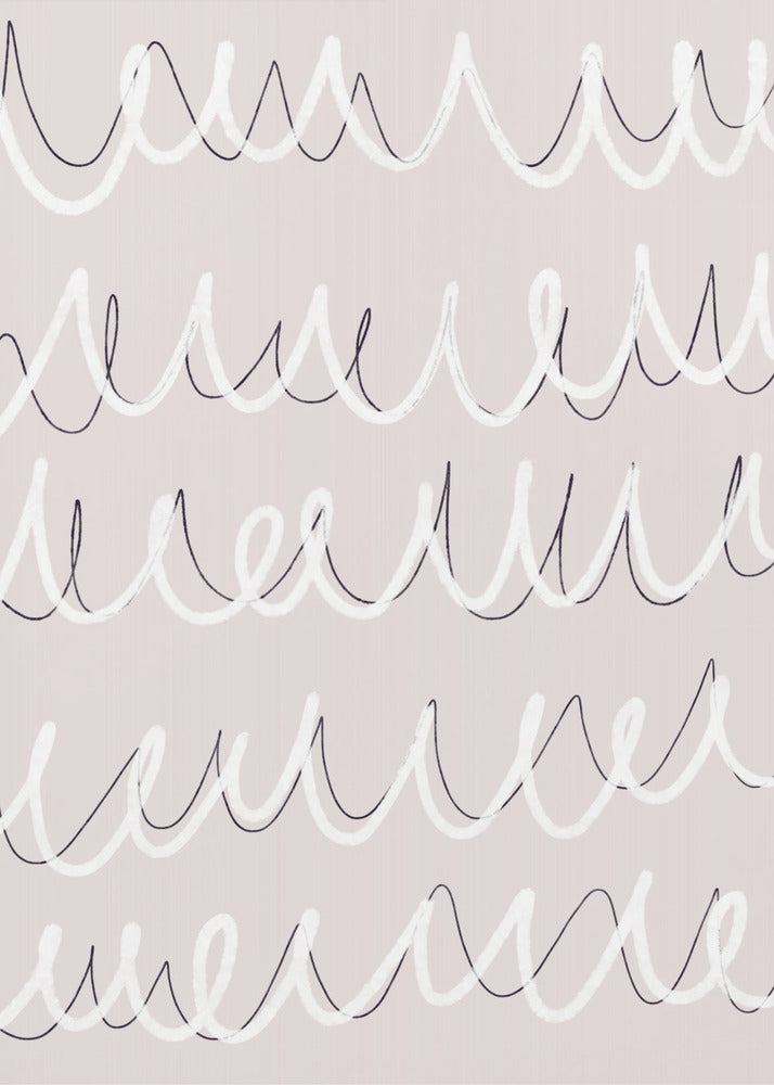 Geschwungene Doodle-Wellen | Leinwand