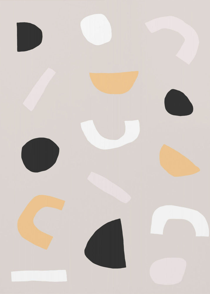Geometrische Formen in neutralen Tönen | Poster