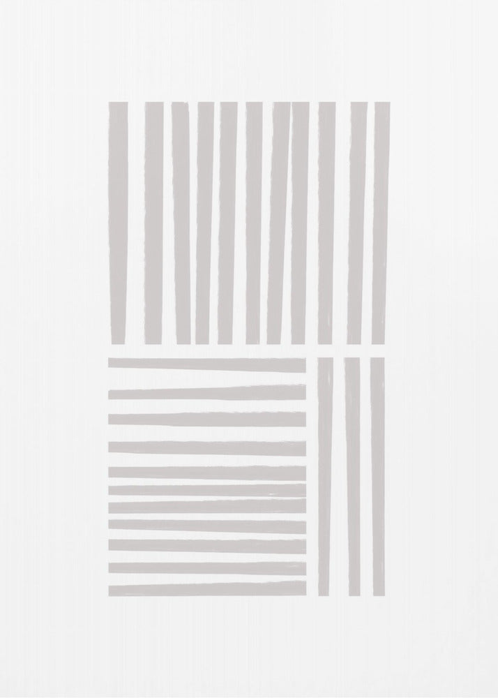 Geometrische graue Linien | Leinwand