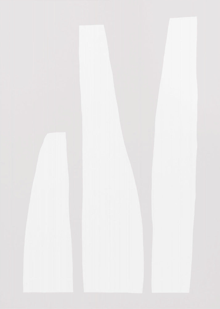 Minimalistische weiße Formen | Leinwand