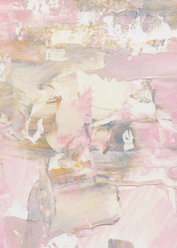 Weiche, gedämpfte rosa Pinselstriche | Leinwand