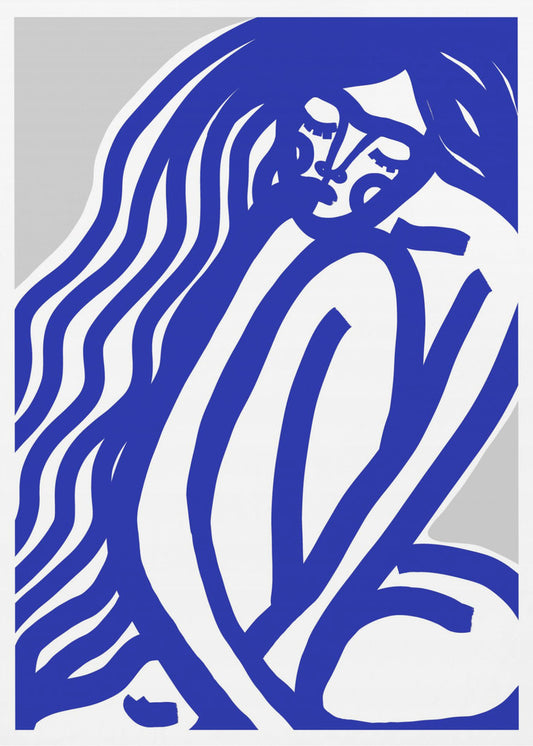 Blaue Konturen | Poster