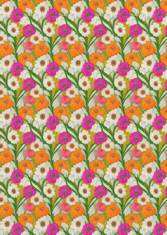 Floral Harmony Quilt | Leinwand