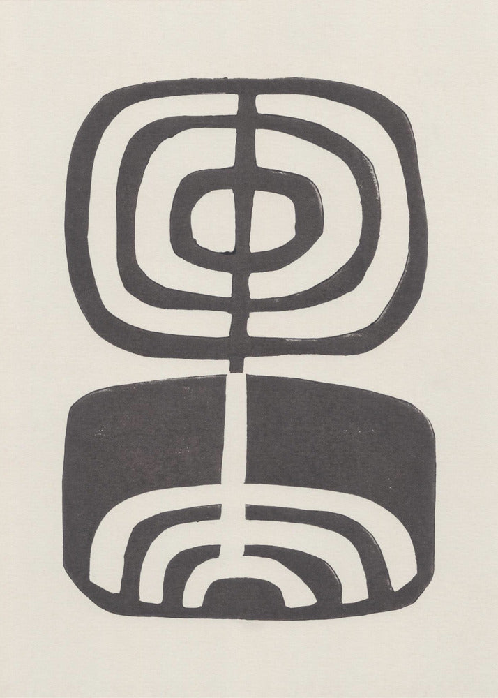 Moderne Pflanze / Linoldruck | Poster