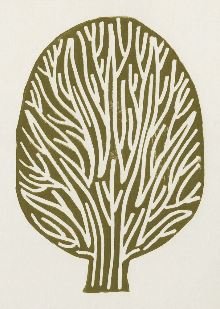 Linolschnitt Baum | Poster