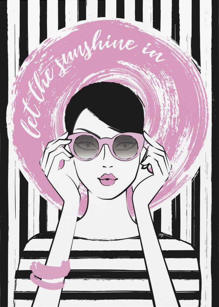 Rosa Sonnenbrille Vibe | Leinwand