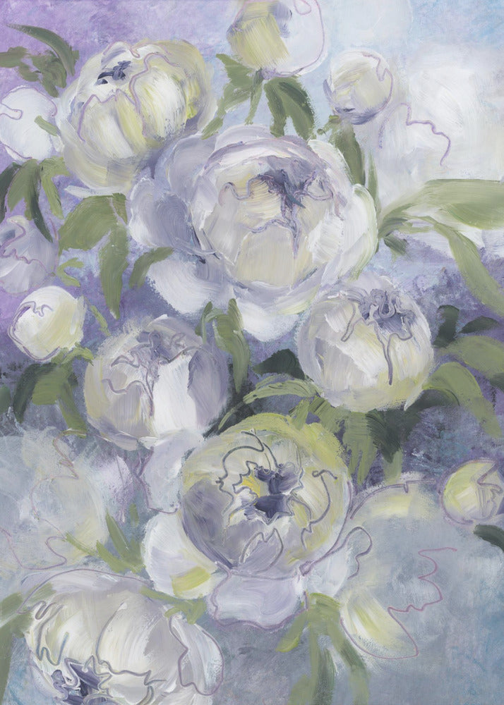 Sady painterly florals in violet | Poster