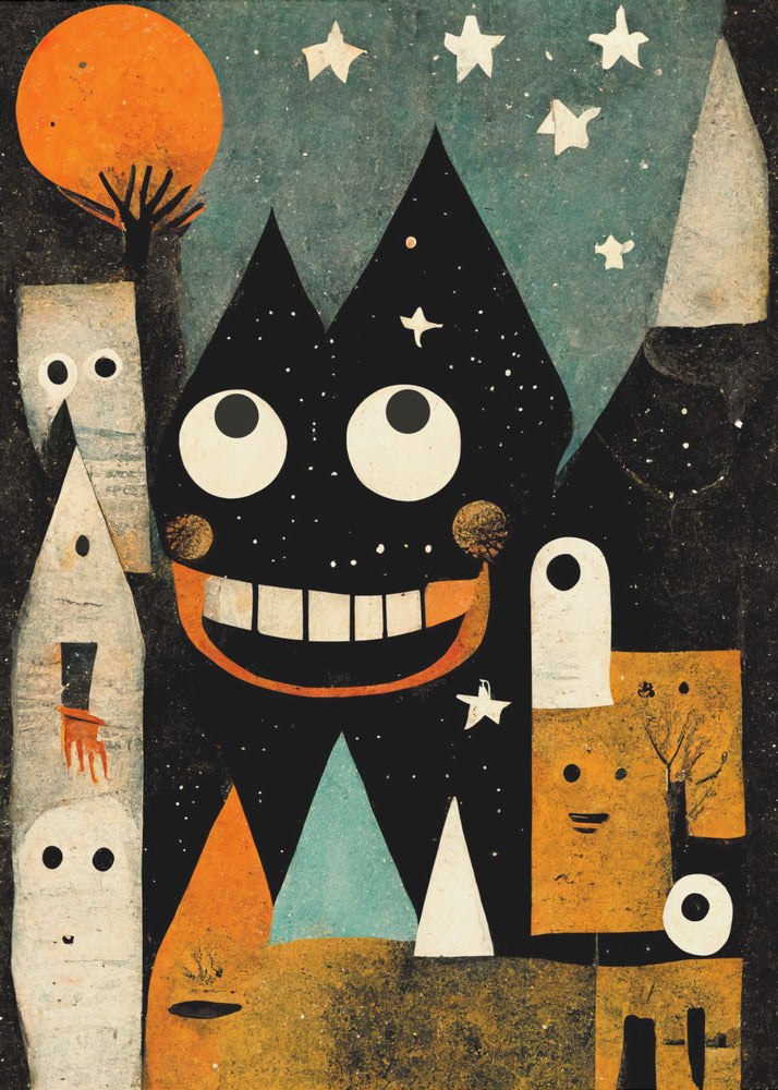 Wunderliche Nachtlandschaft | Leinwand