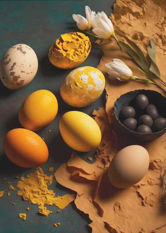 Eggs and Petals Harmony | Canvas