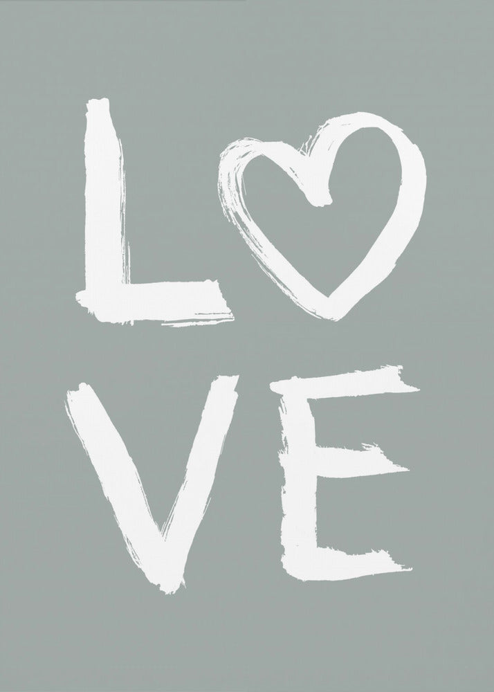 LOVE Toothy Green | Leinwand