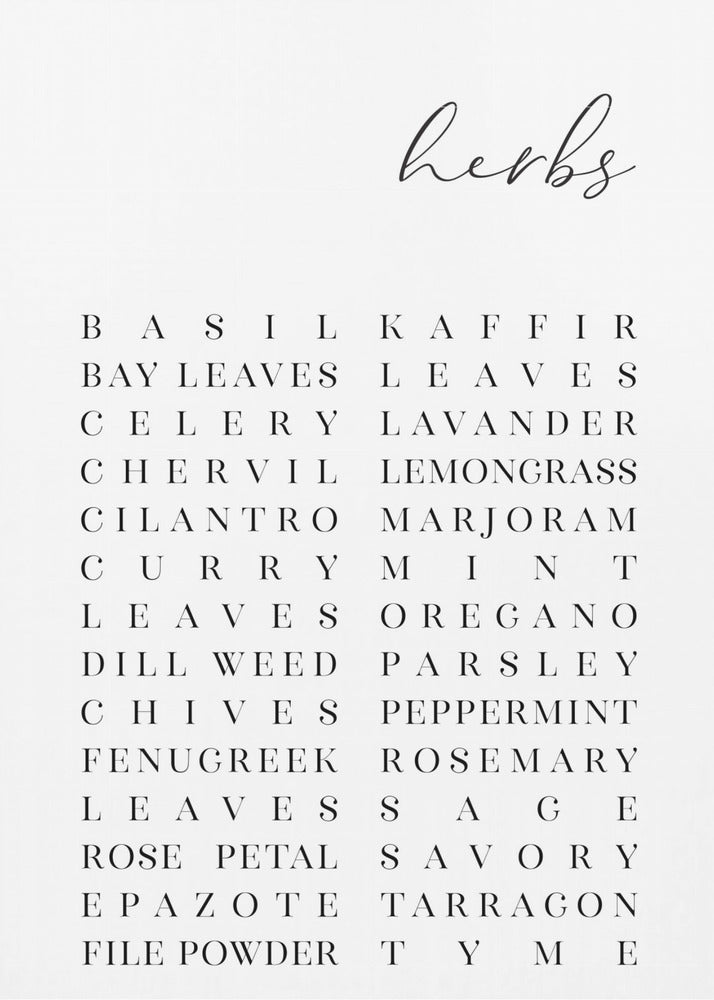Kräuterliste | Poster