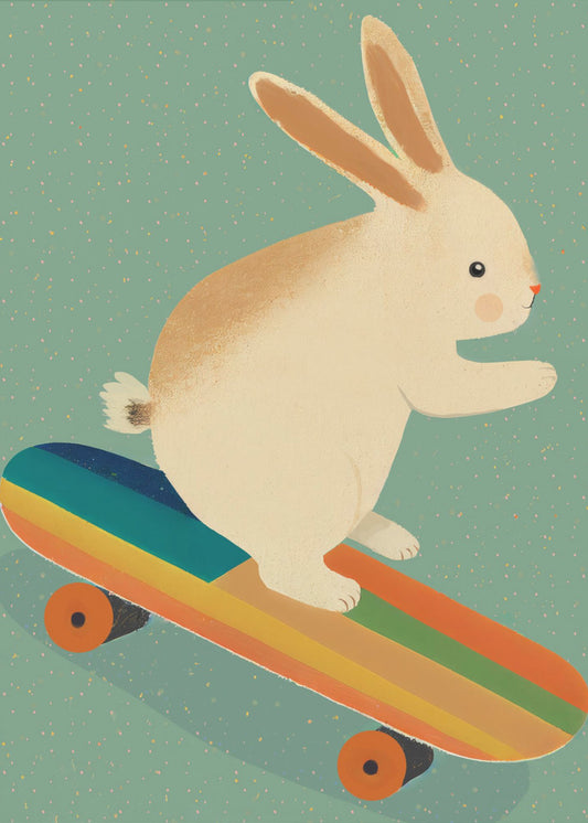 Skateboarding Bunny | Poster