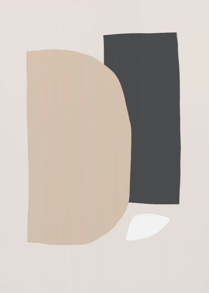 Geometrische Formen in neutralen Tönen | Leinwand