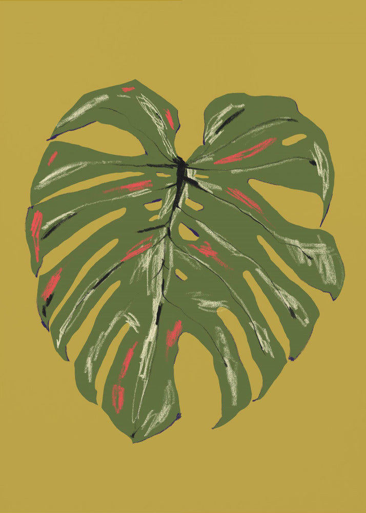 Monstera Blatt Grün | Leinwand
