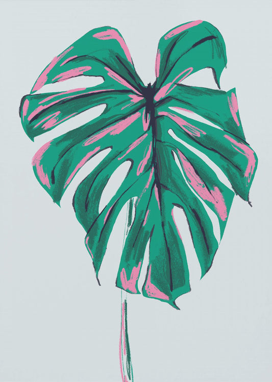 Monstera Deliciosa Licht | Leinwand