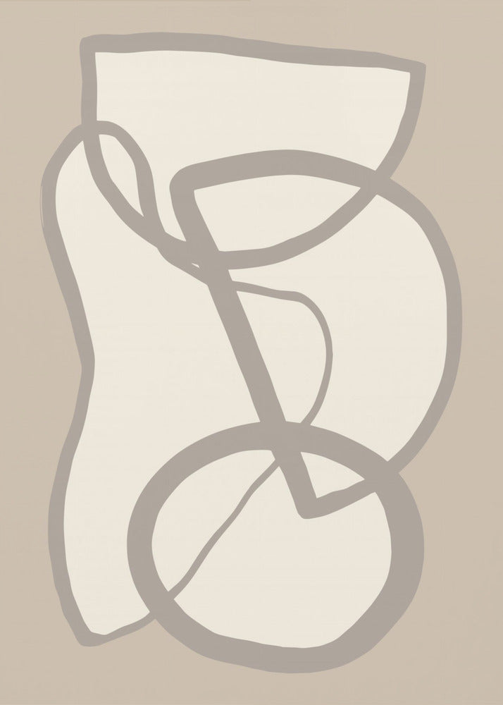 Form 09 Beige | Leinwand