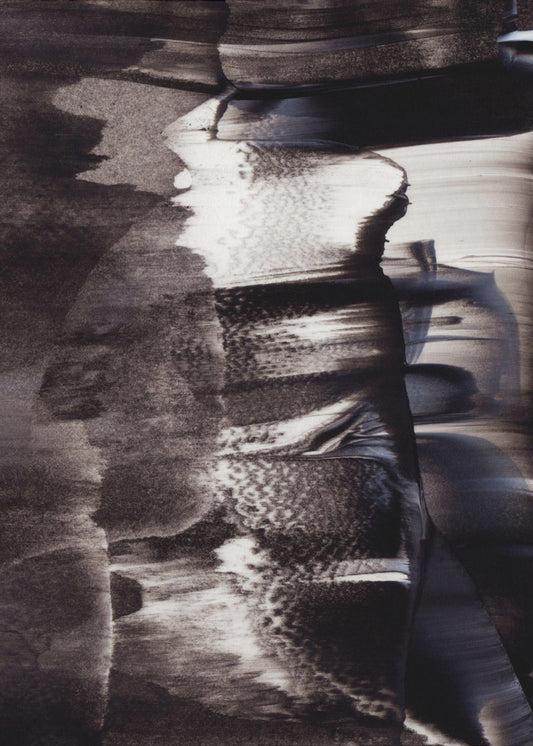 Monochrome Texturen und fließende Pinselstriche | Poster