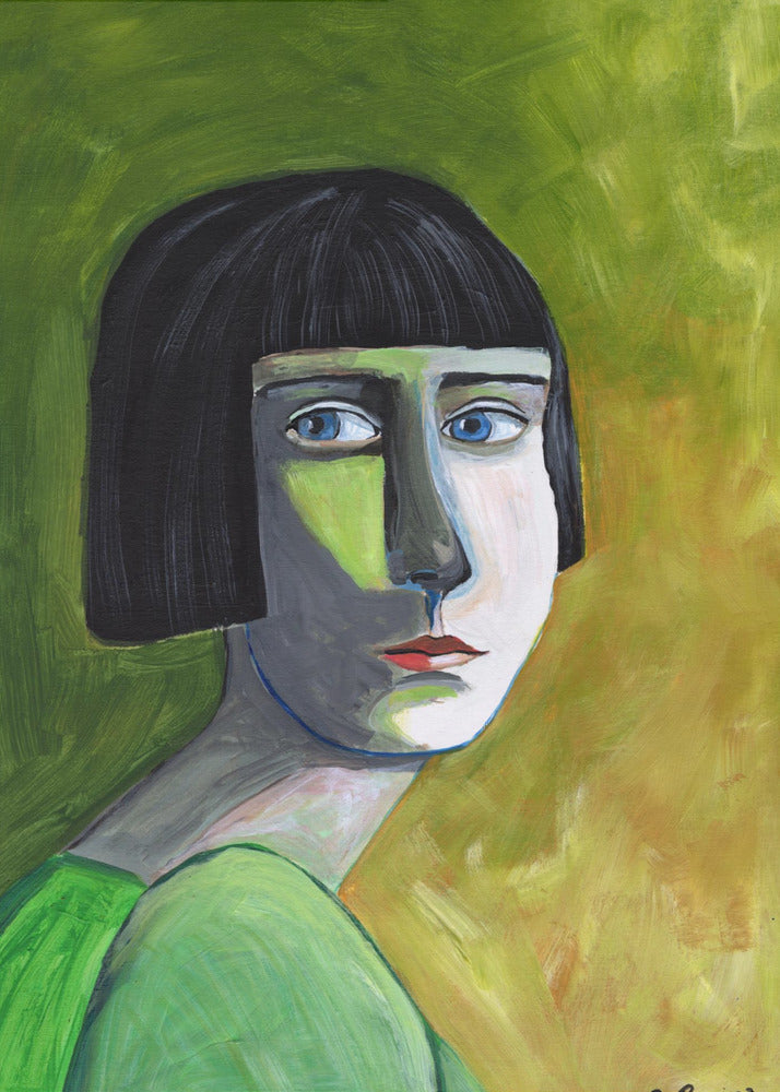 Dame mit dem Blick | Leinwand
