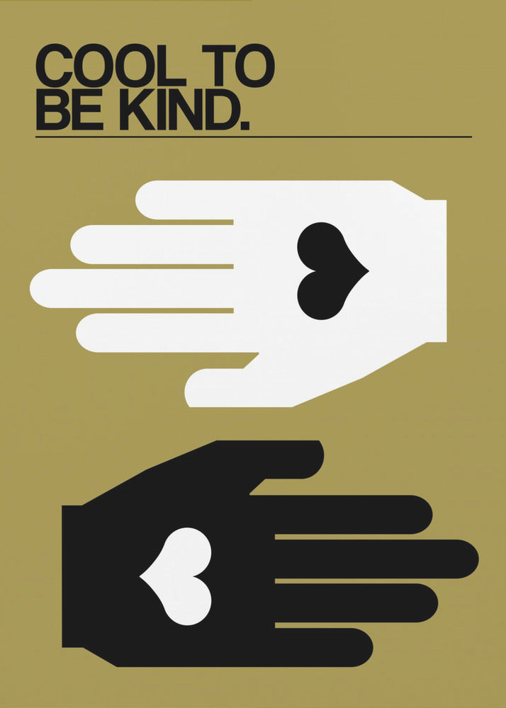 Cool To Be Kind Olivgrün | Leinwand