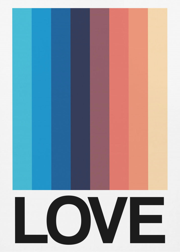 Spiegelstreifen LOVE | Leinwand