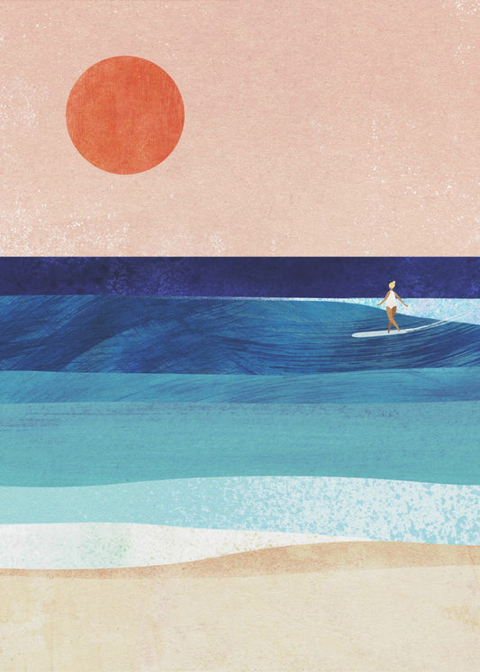 Surf-Mädchen | Leinwand