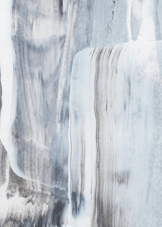 Schwarz-weiße Pinselstriche | Poster