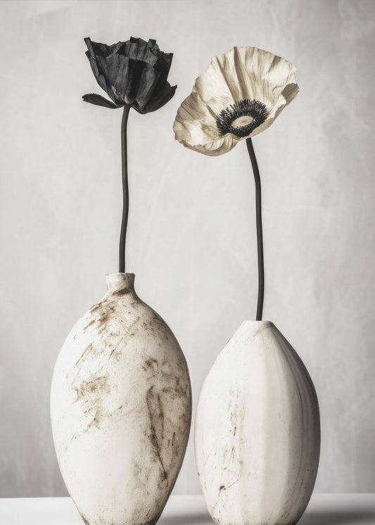 Kontrastierende Blüten | Poster