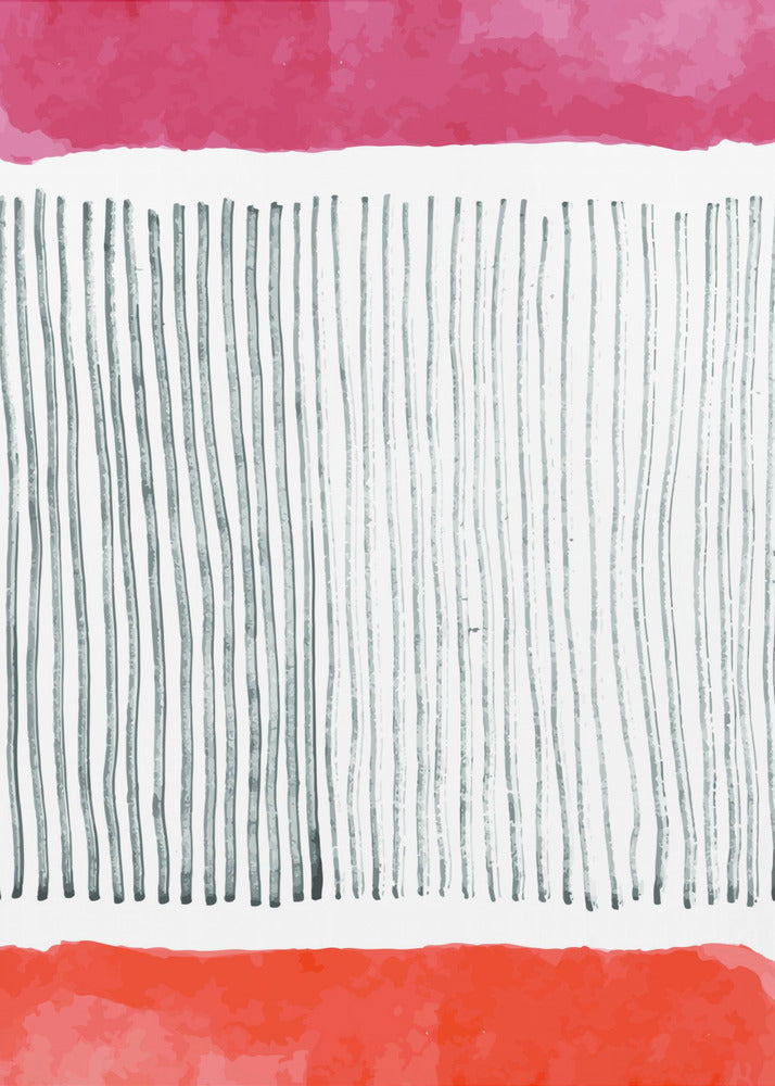 Aquarelllinien Serie Nr. 4 | Leinwand