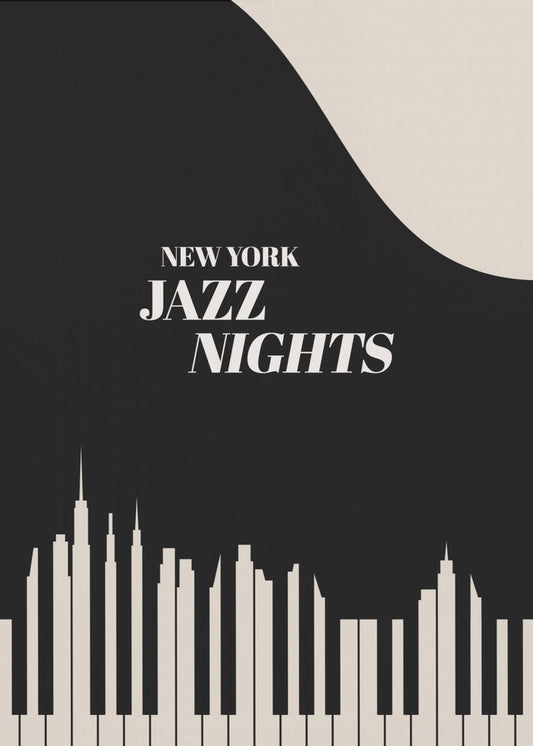 Jazz Nights NYC Schwarz | Poster