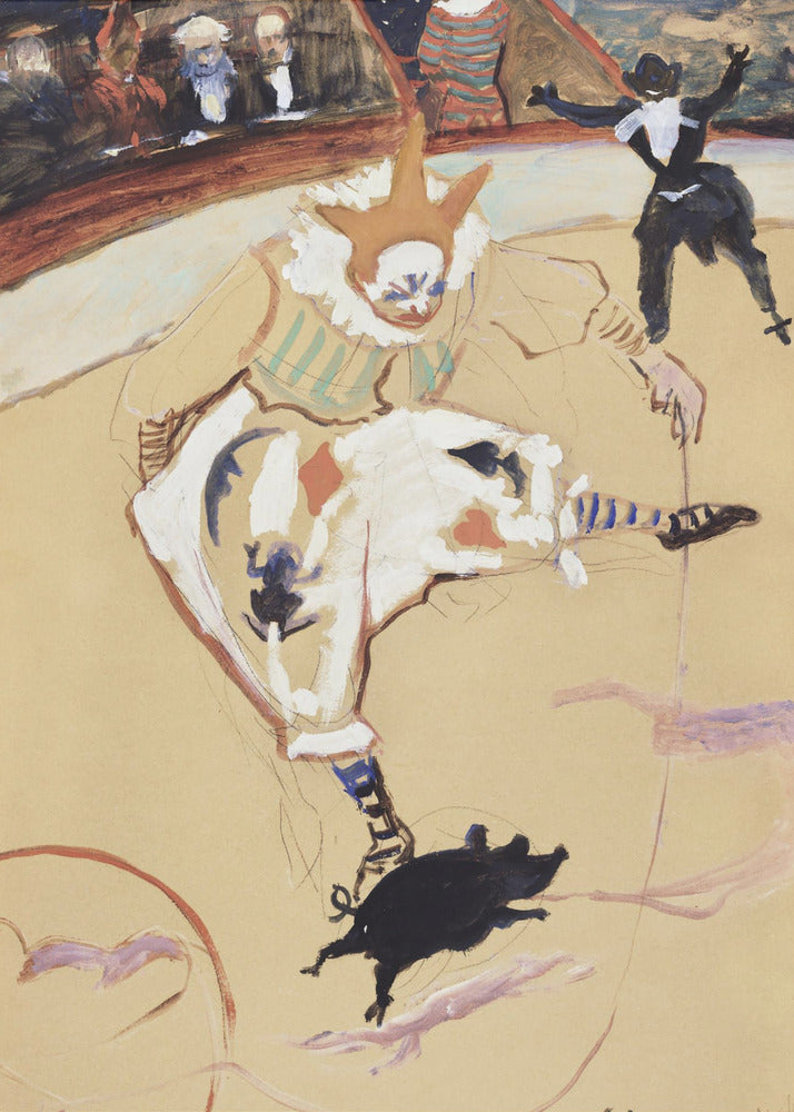 Im Zirkus Fernando Medrano mit einem Ferkel (ca. 1889) | Poster