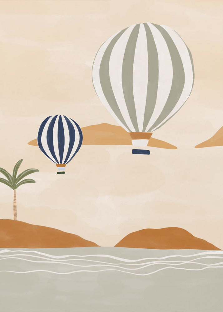 Luftballons in der Wüste | Poster