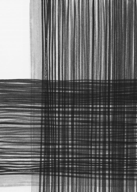 Black And Gray Lines Creating A Grid Pattern | Poster