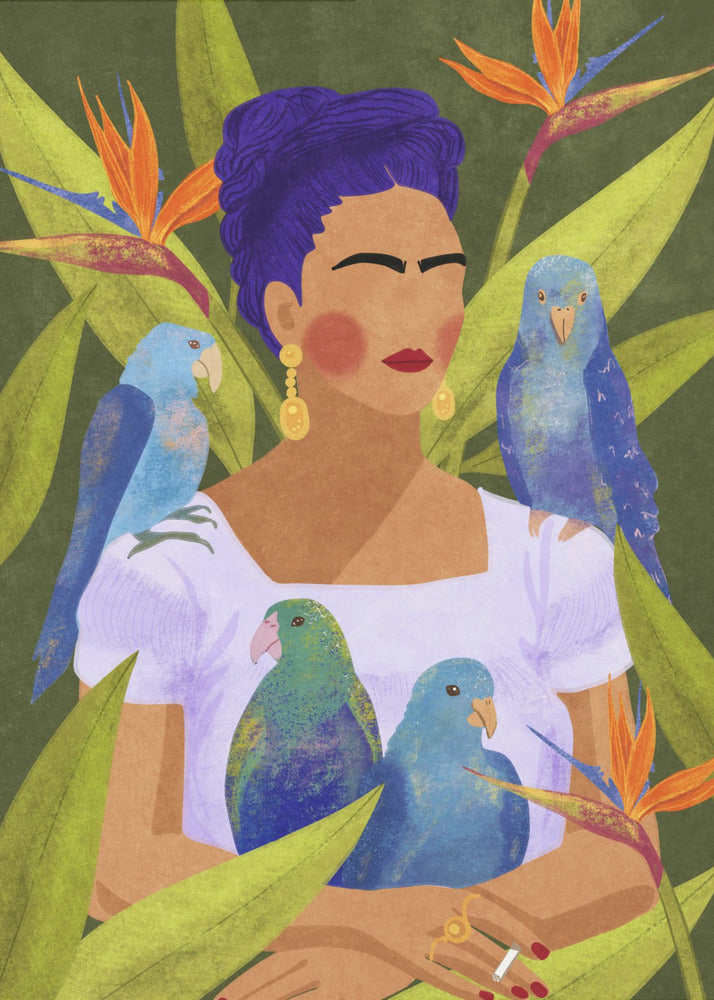 Frida und Vögel | Poster