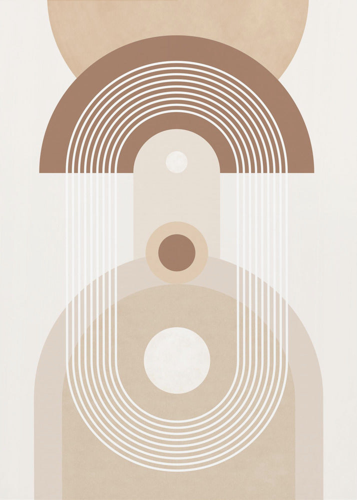 Beiges Mid-Century Poster | Leinwand