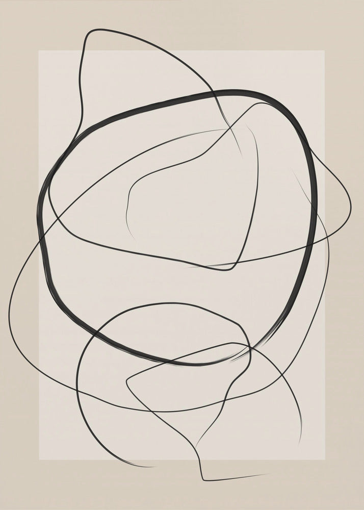 Soft Abstract Lines Art | Canvas