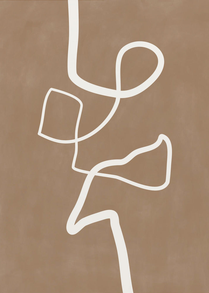 White Single Line Artwork | Poster