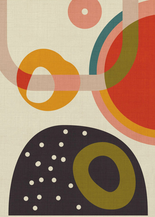 Mid Century Cirque 4 Kopie | Leinwand