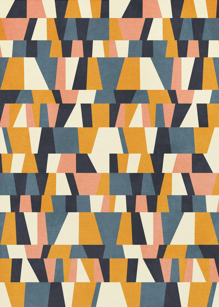 Rainbow Plus Shapes Blue Mustard14 | Poster