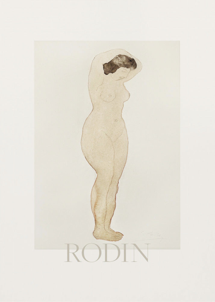 Nude, Standing With Hands On Head | Canvas