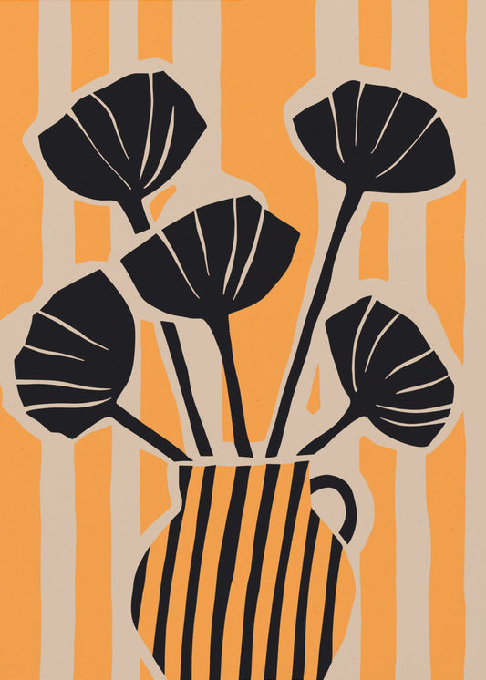 Bold Floral Stripes | Poster