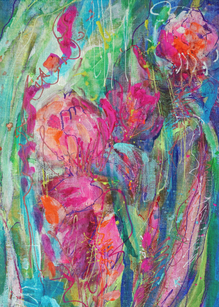 Impressionistisches Blumen-Abstrakt | Leinwand