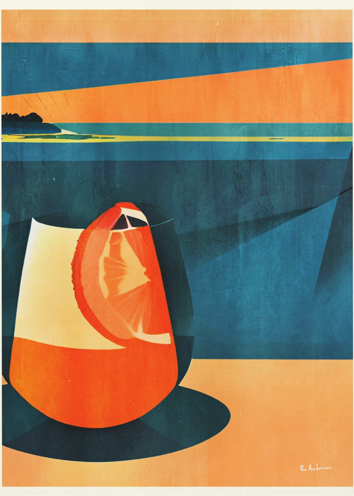 Negroni bei Sonnenuntergang | Poster