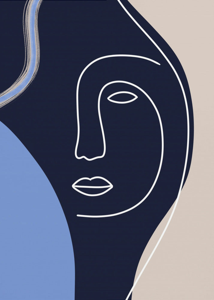 Line Art Gesicht | Poster