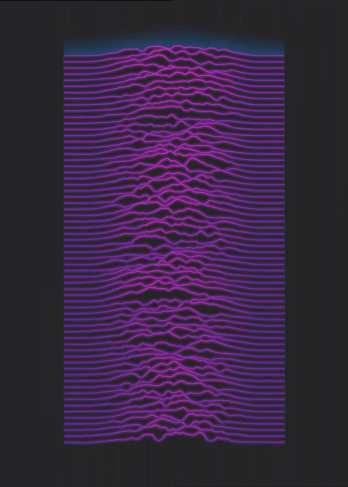 220116 Neon Wellenform | Leinwand